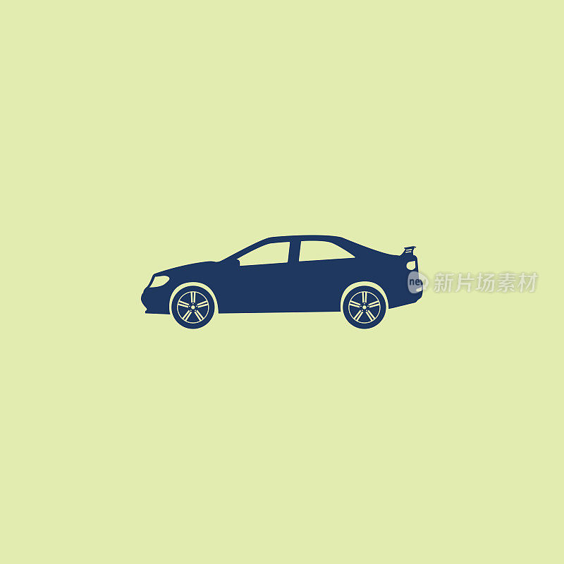 Car Icon Flat Graphic Design